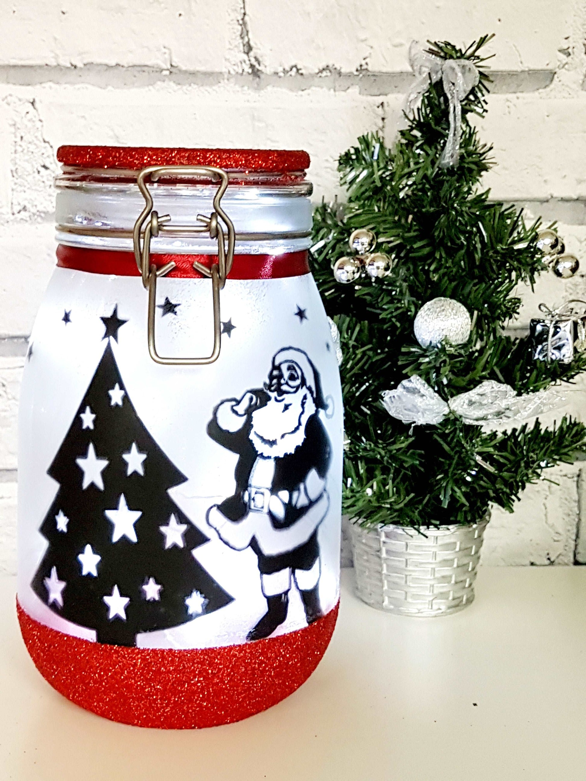 Large Christmas Lantern - Santa Light