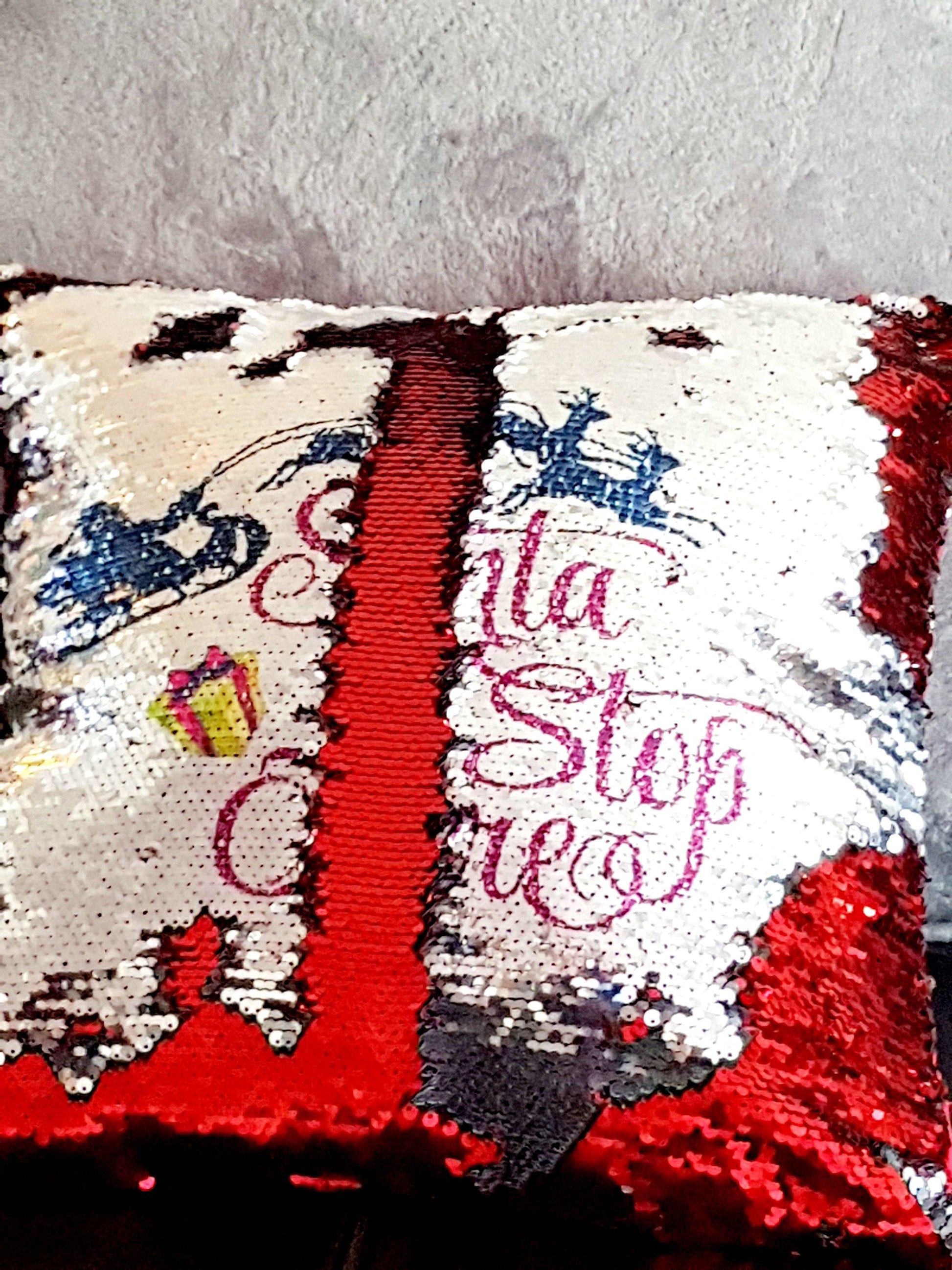 Christmas Reversible Sequin Cushion