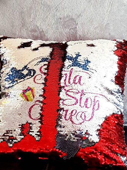 Christmas Reversible Sequin Cushion