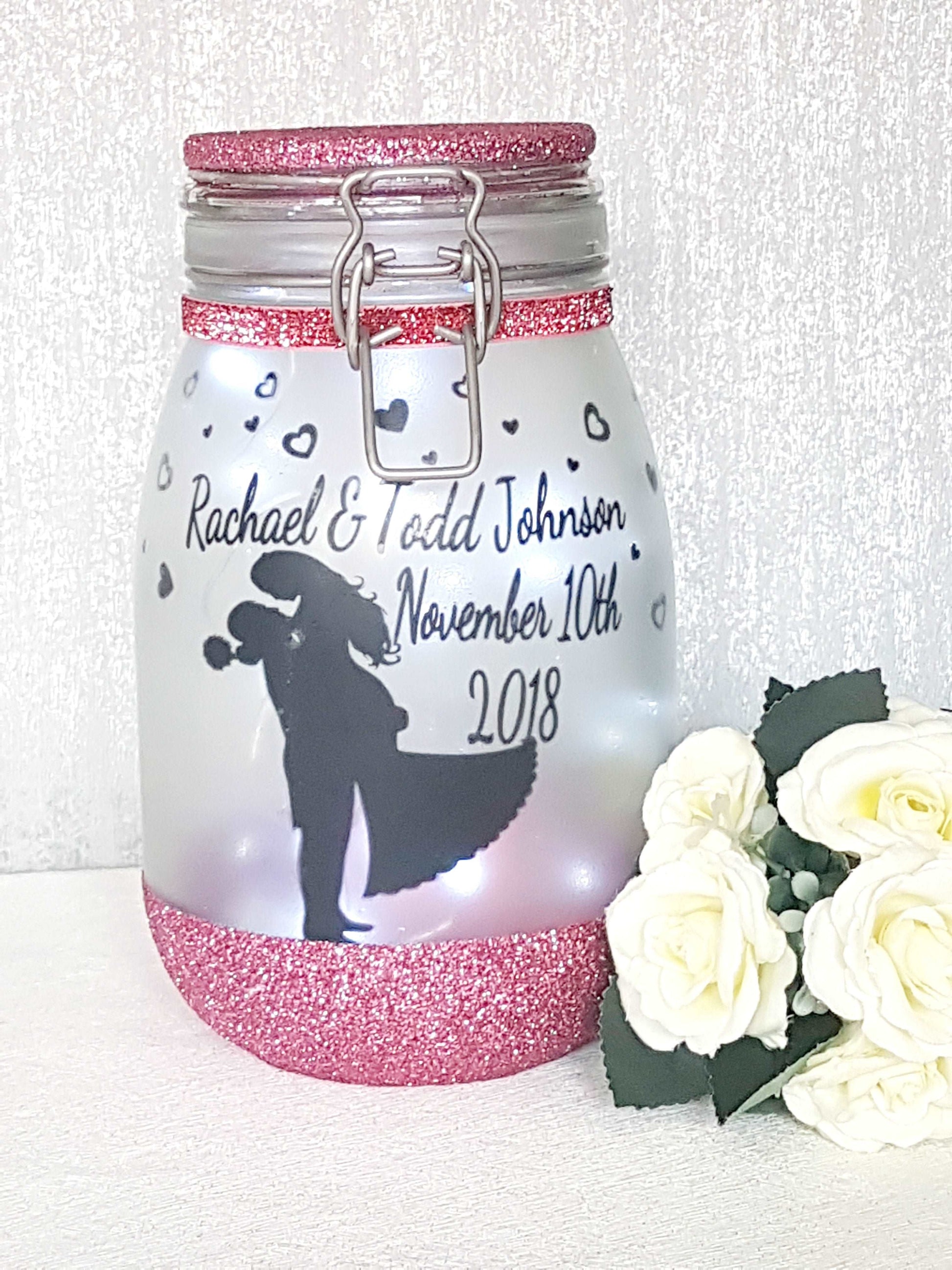 Large Personalised Wedding / Anniversary Light