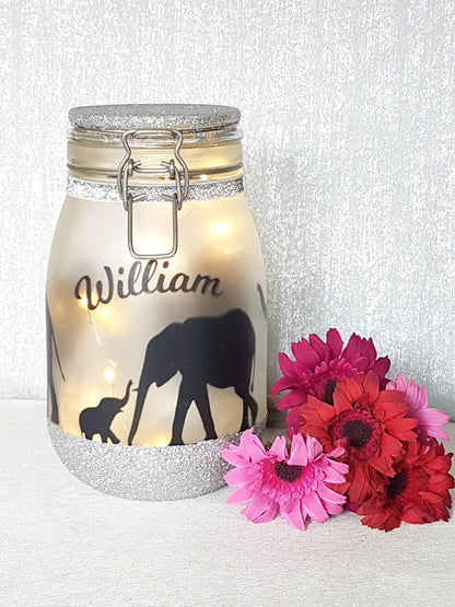 Large Personalised Elephant Themed Light