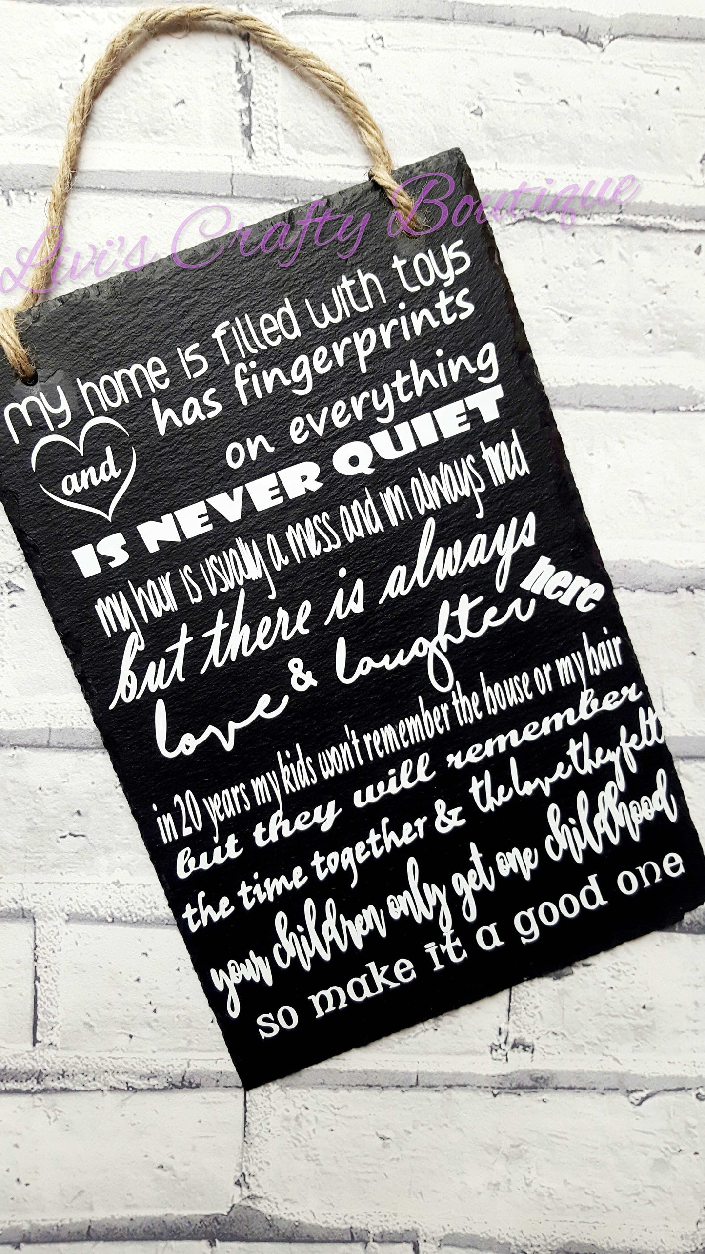 Large Family Slate Wall Hanging