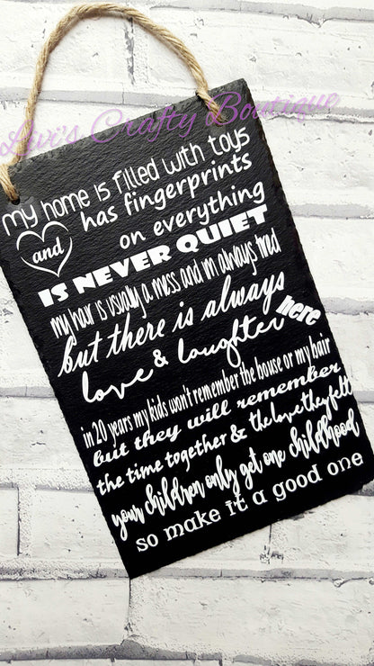 Large Family Slate Wall Hanging