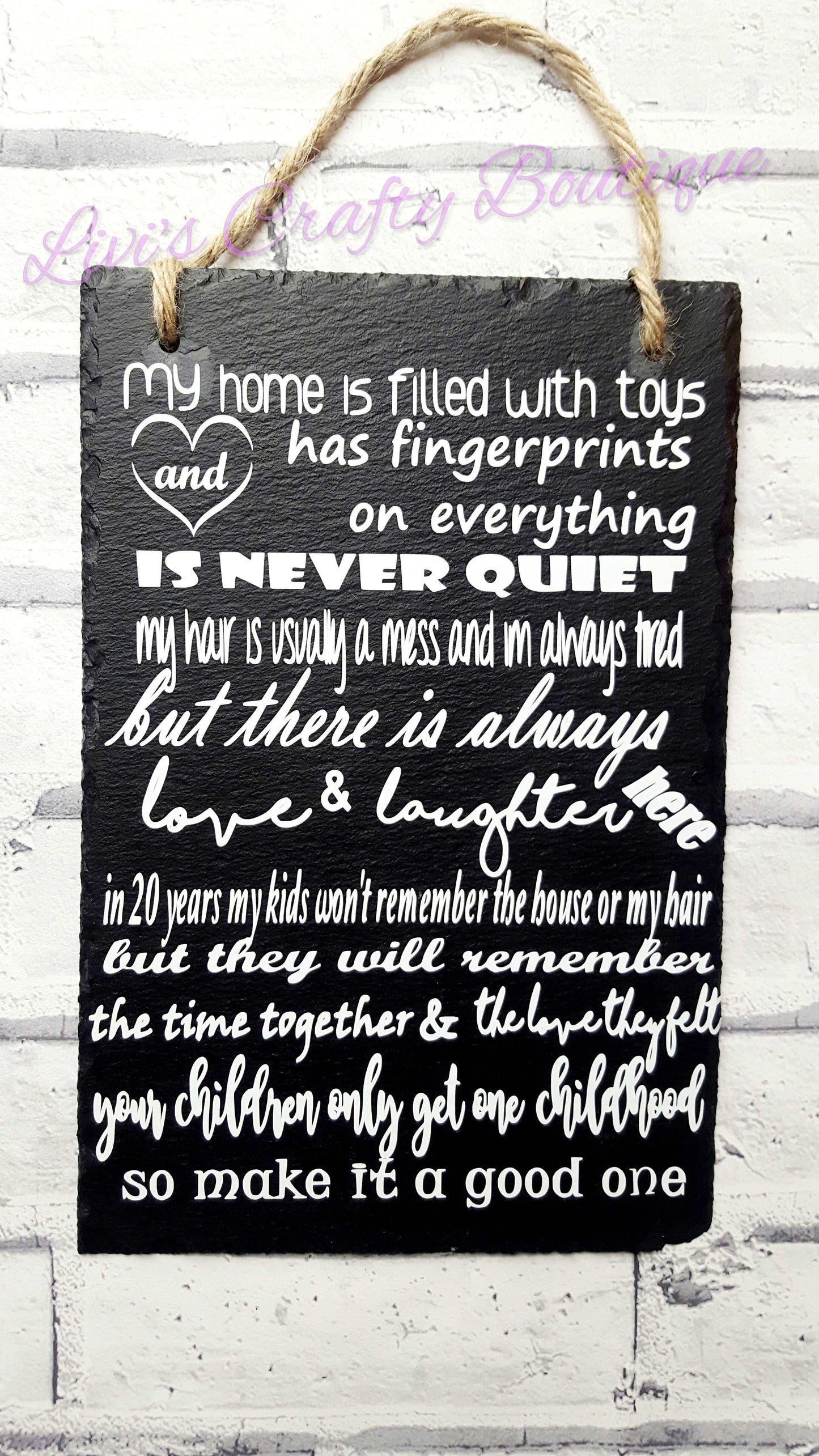 Large Family Slate Wall Hanging
