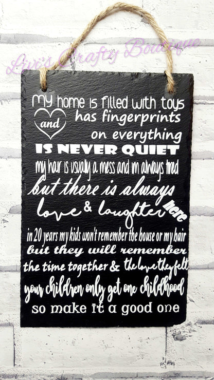 Large Family Slate Wall Hanging