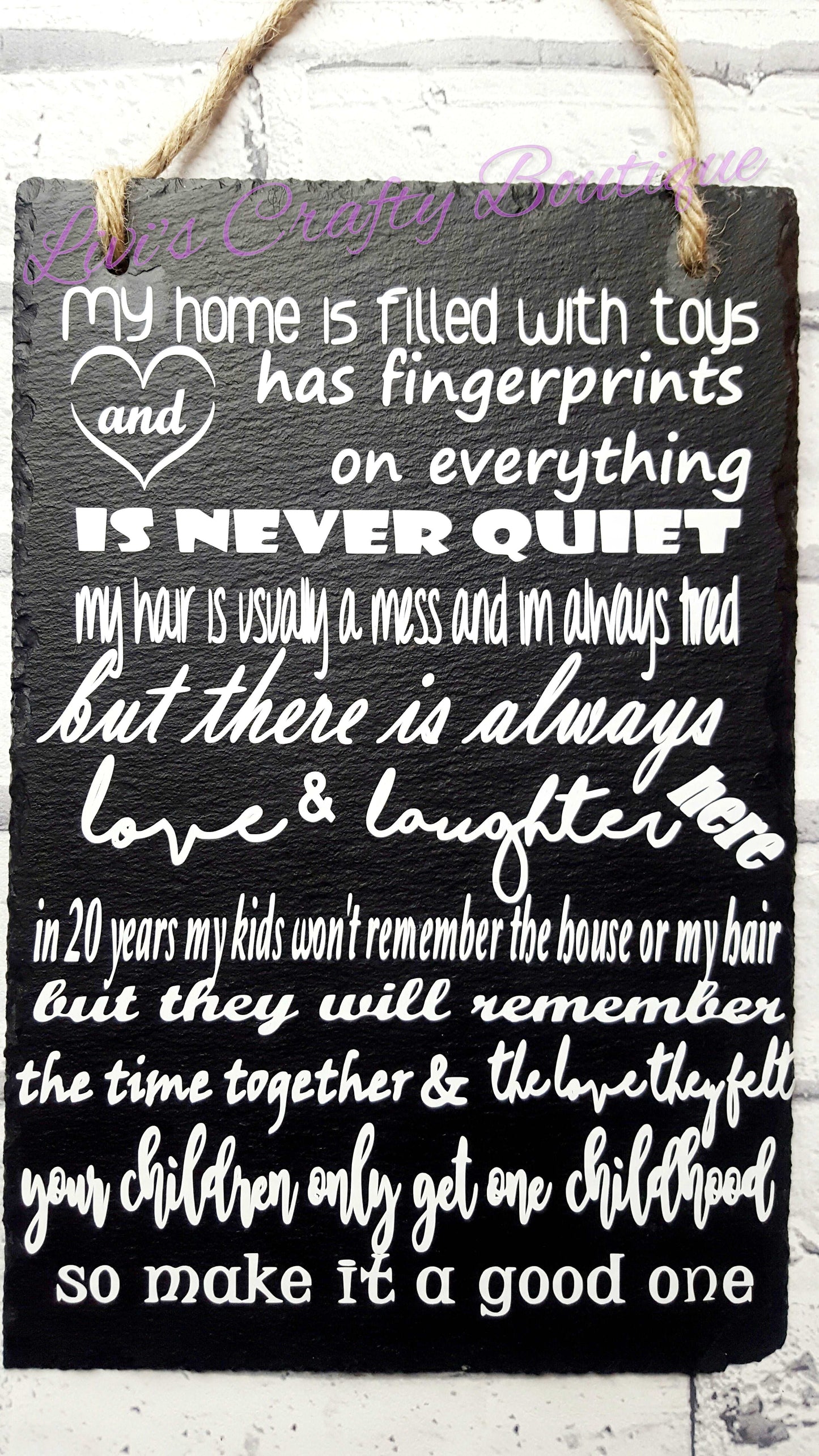 Large Family Slate Wall Hanging
