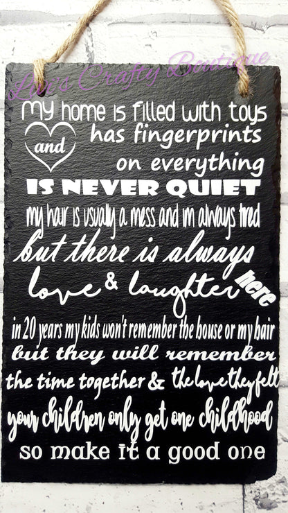 Large Family Slate Wall Hanging