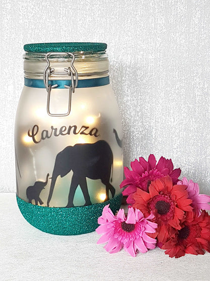 Large Personalised Elephant Themed Light
