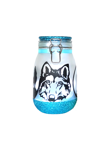 Large Personalised Wolf  Light