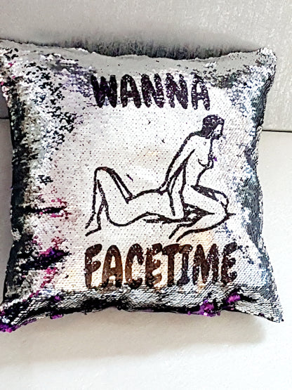 X-rated Erotic Reversible Sequin Pillow