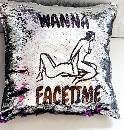 X-rated Erotic Reversible Sequin Pillow