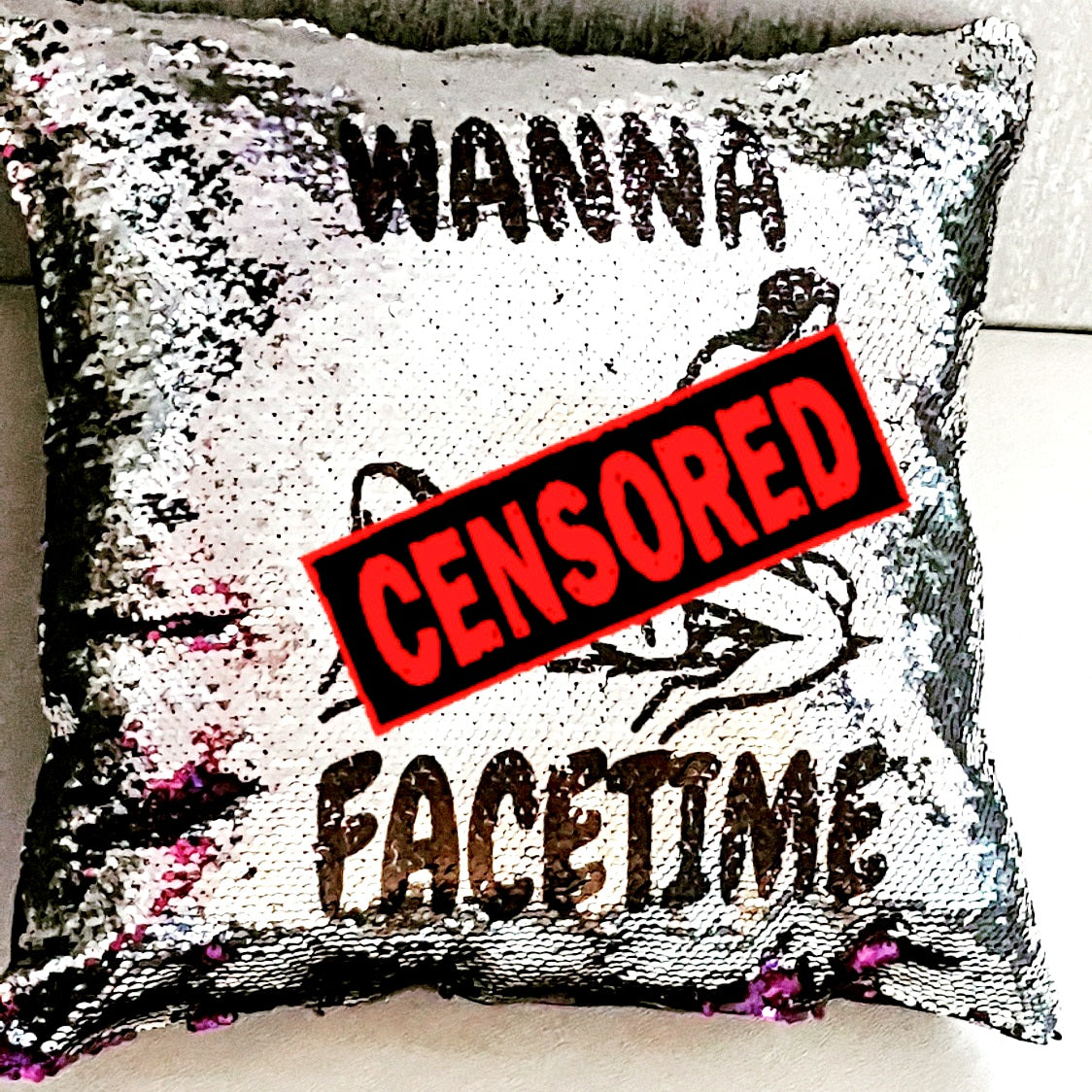 X-rated Erotic Reversible Sequin Pillow