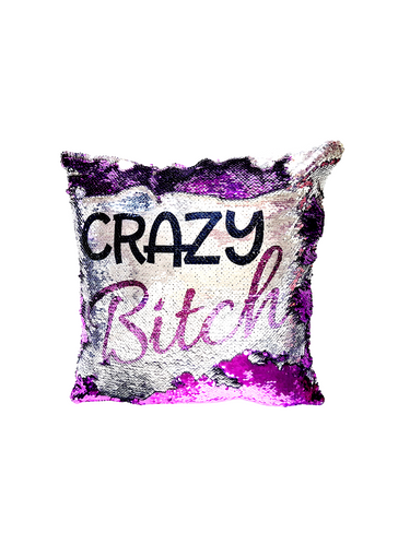 Reversible Sequin Bitch Cushion