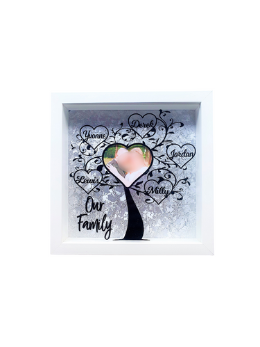 Personalised Family Tree Shadow Box Frame