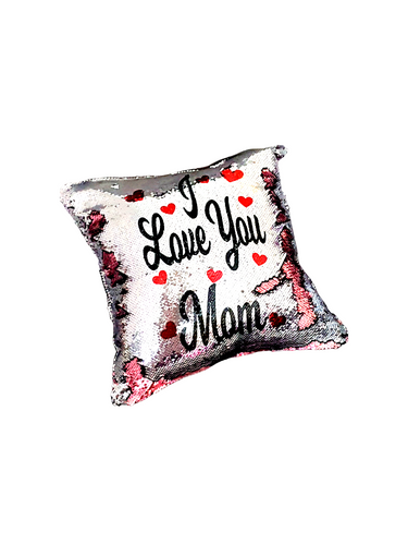 Personalised I love You Reversible Sequin Cushion