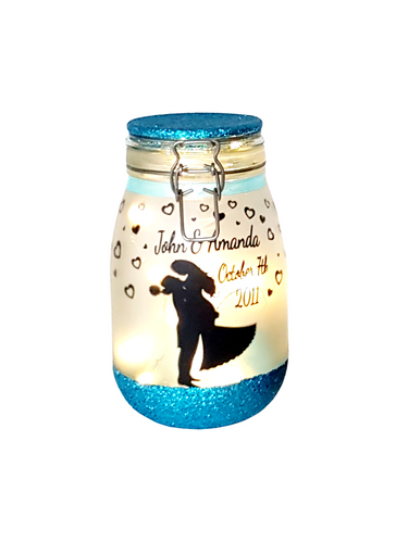 Large Personalised Wedding / Anniversary Light