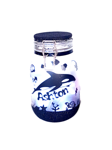 Large Personalised Orca Whale Night Light