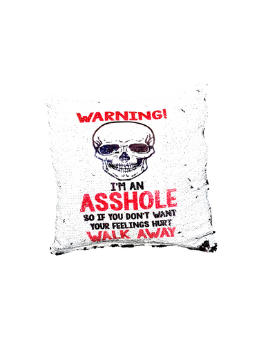 Reversible Sequin Skull Pillow